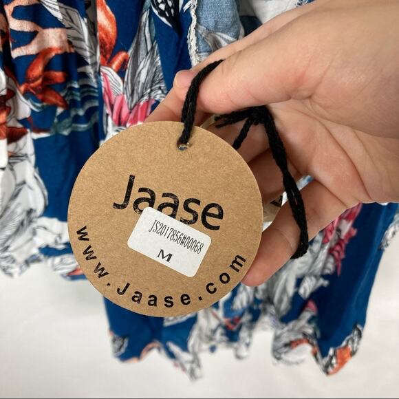 Jaase | Halter Neck Printed Beach Floral Open Back Dress M - Picture 5 of 9